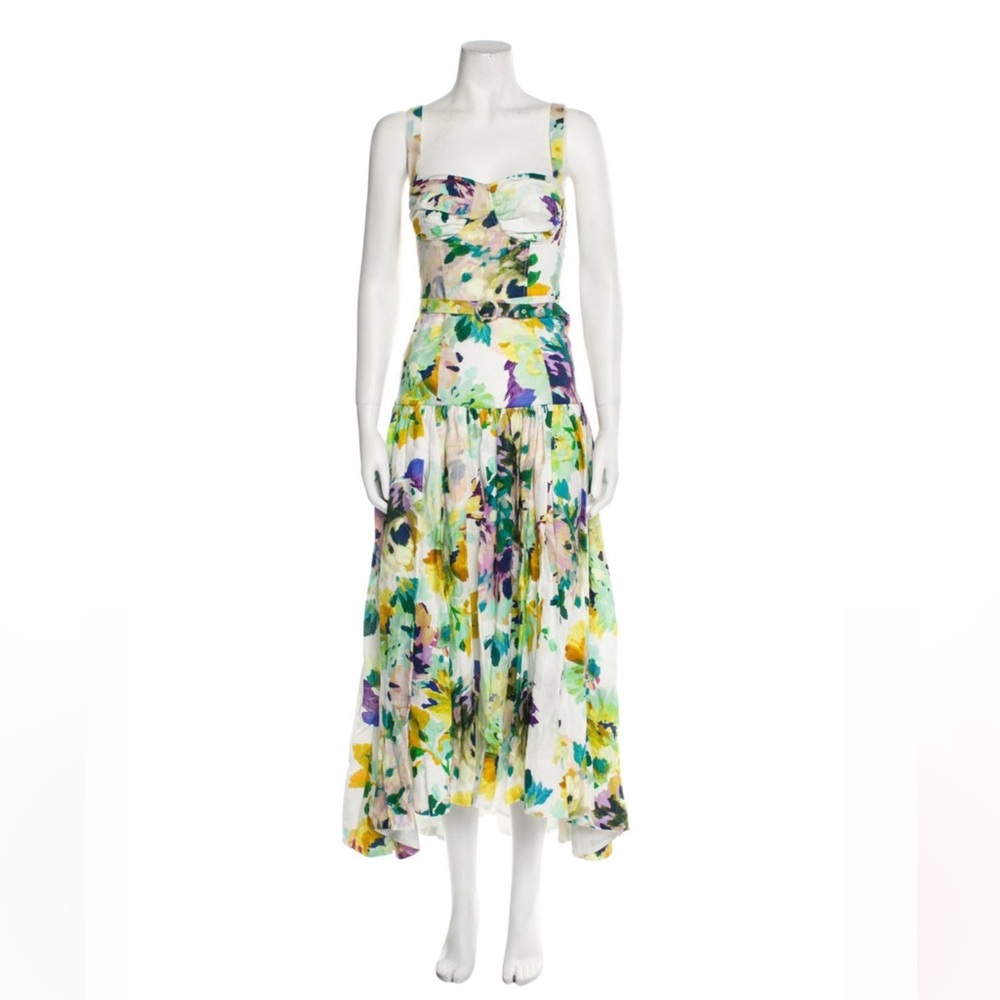 NEW NICHOLAS Floral Corset Dress w/ belt